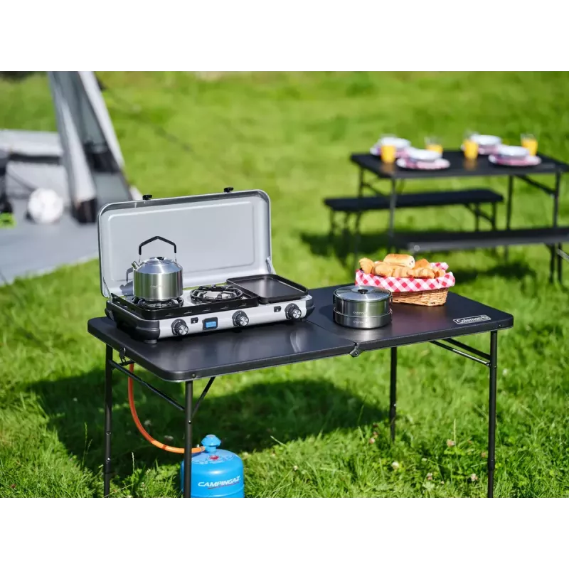 Flüssigbrennstoffkocher Campingaz 2 MULTI COOK, 2 Kochzonen, manuelle Regelung