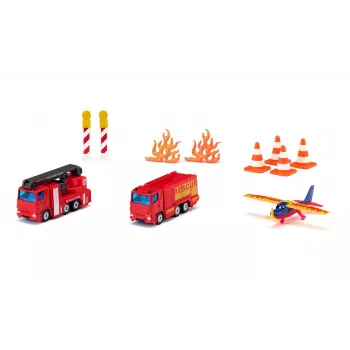 Siku Geschenkset Feuerwehr, Feuerwehrauto, 3 Jahr(e), Metall, Kunststoff, Schwarz, Orange, Rot, Weiß