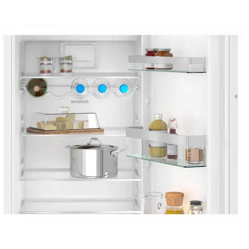 Einbau-Kühl-Gefrierkombination Siemens iQ300 KI82LVFE0 — 280 L Gesamt, 246 L Kühlteil, 34 L Gefrierteil oben, Weiß, Rechtsanschlag