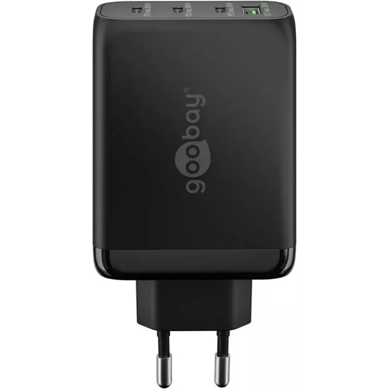 Goobay 65555 Ladegerät Innenbereich AC Schnellladung Laptop Smartphone Schwarz