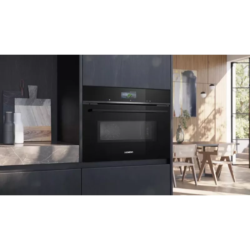 Siemens iQ700 CM776GKB1 Backofen 45 L 900 W Schwarz, Edelstahl