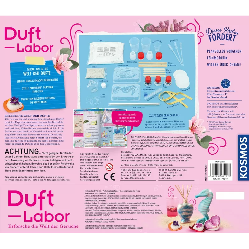Kosmos Duft-Labor, Experimentierkasten, Chemie, 8 Jahr(e)