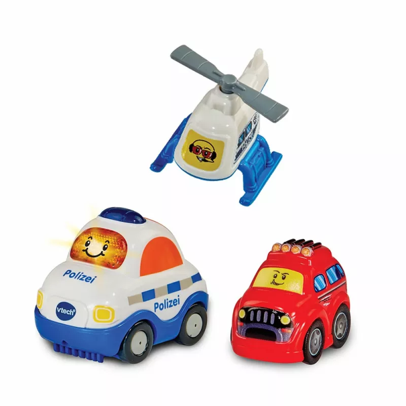 Spielset VTech Tut Tut Baby Flitzer Polizeistation 80-569904 mit interaktiven Funktionen und Fahrzeugen