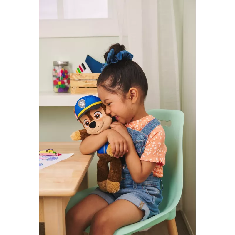 PAW Patrol GUND Official Chase Take Along Buddy Plüschtier, Premium Stofftier für Kinder ab 1 Jahr, Blau/Braun, 33 cm