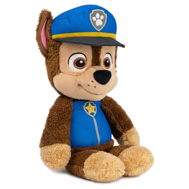 PAW Patrol GUND Official Chase Take Along Buddy Plüschtier, Premium Stofftier für Kinder ab 1 Jahr, Blau/Braun, 33 cm