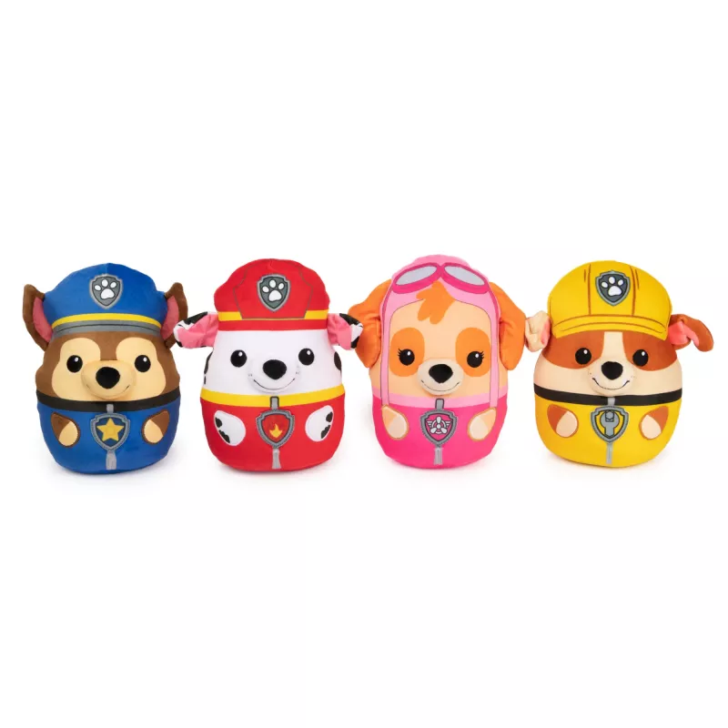 PAW Patrol GUND Marshall Squish Plush, Offizielles Spielzeug aus der beliebten Zeichentrickserie, weiches Stofftier für Kinder ab 1 Jahr, 20 cm