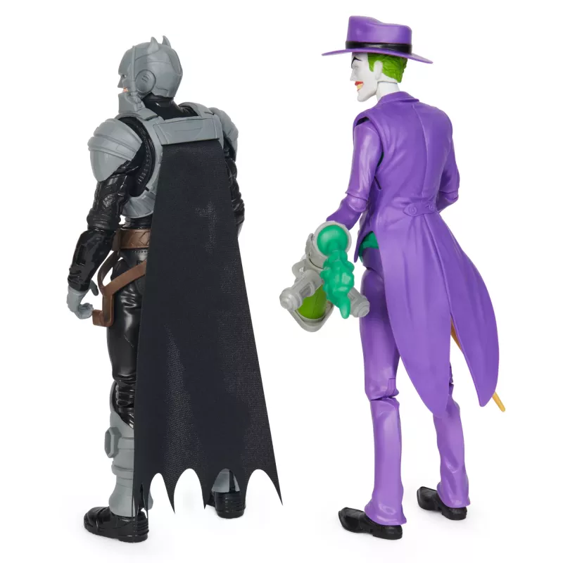 DC Comics, Batman Adventures, Batman vs The Joker Action-Figuren-Set, 2 Figuren, 12 Rüstungszubehörteile, 30,5-cm-Superhelden-Spielzeug für Jungen und Mädchen