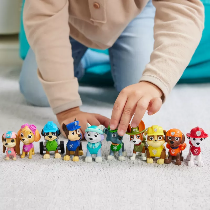 PAW Patrol, 10. Jubiläum, All Paws On Deck Spielfiguren Geschenkpackung mit 10 Sammel-Actionfiguren, Kinderspielzeug für Kinder ab 3 Jahren