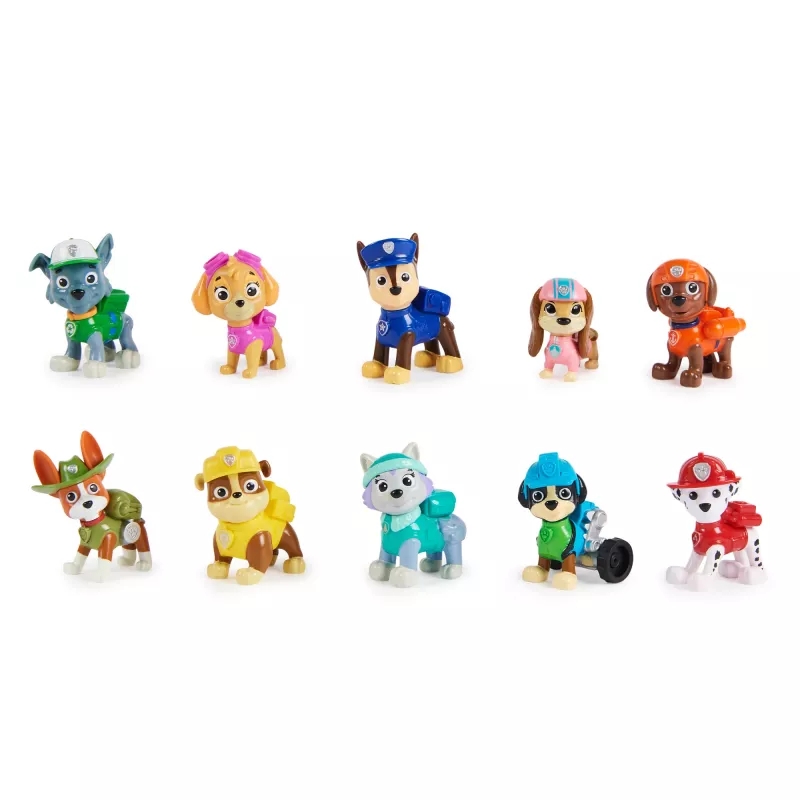 PAW Patrol, 10. Jubiläum, All Paws On Deck Spielfiguren Geschenkpackung mit 10 Sammel-Actionfiguren, Kinderspielzeug für Kinder ab 3 Jahren
