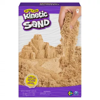 Kinetic Sand, 11 Pfund (5 kg) natürlich brauner Spielsand für Kunst und Handwerk, Sandkasten, Amazon Exklusiv (Verpackung kann variieren), formbare sensorische Spielzeuge für Kinder ab 3 Jahren