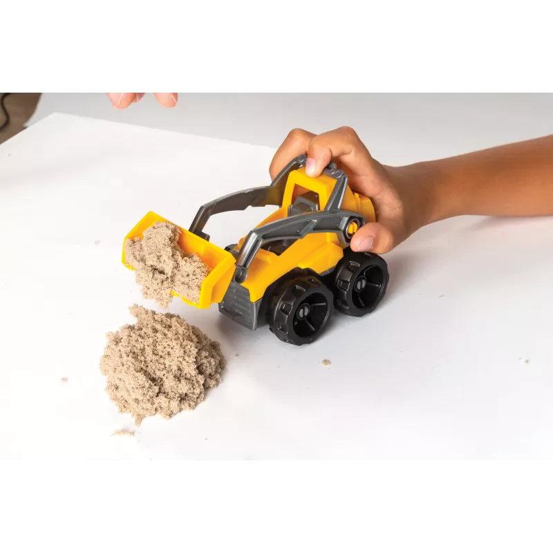 Kinetic Sand, Dig N' Demolish Spielset mit 450g Spielsand & Spielzeug-LKW, Sensorisches Spielzeug für Kinder ab 5 Jahren