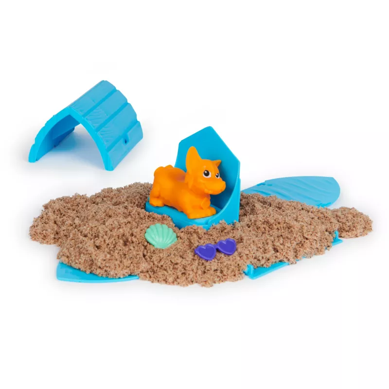 Kinder-Kinetic-Sand-Set Spinmaster Kinetic Sand Doggie Dig mit Form, mehrfarbig, ab 5 Jahren
