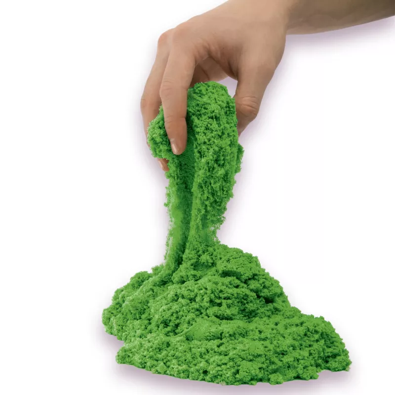 Kinetic Sand, 2 Pfund grüner Spielsand, formbare sensorische Spielzeuge für Kinder, wiederverschließbarer Beutel (Verpackung kann variieren), für Kinder ab 3 Jahren
