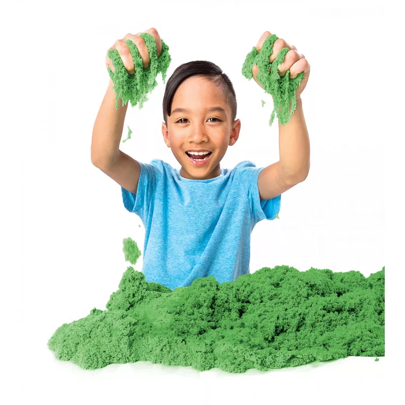 Kinetic Sand, 2 Pfund grüner Spielsand, formbare sensorische Spielzeuge für Kinder, wiederverschließbarer Beutel (Verpackung kann variieren), für Kinder ab 3 Jahren