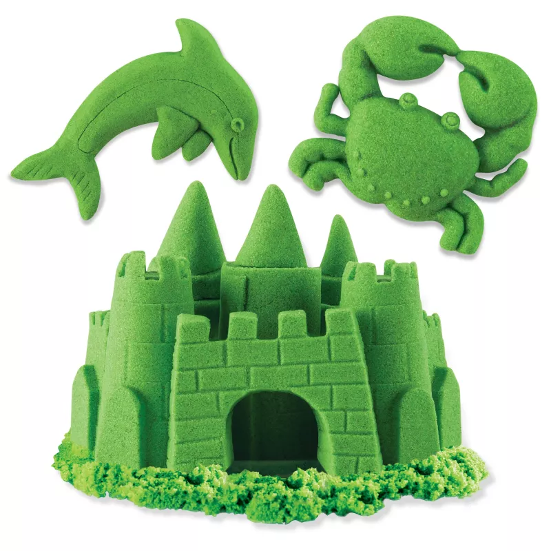 Kinetic Sand, 2 Pfund grüner Spielsand, formbare sensorische Spielzeuge für Kinder, wiederverschließbarer Beutel (Verpackung kann variieren), für Kinder ab 3 Jahren