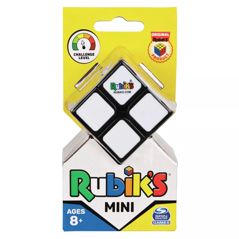Rubik’s Mini 2x2, 2x2 klassisches Farbabstimmungs-Puzzle, Taschenformat, kniffliges Spielzeug, Verpackung kann variieren