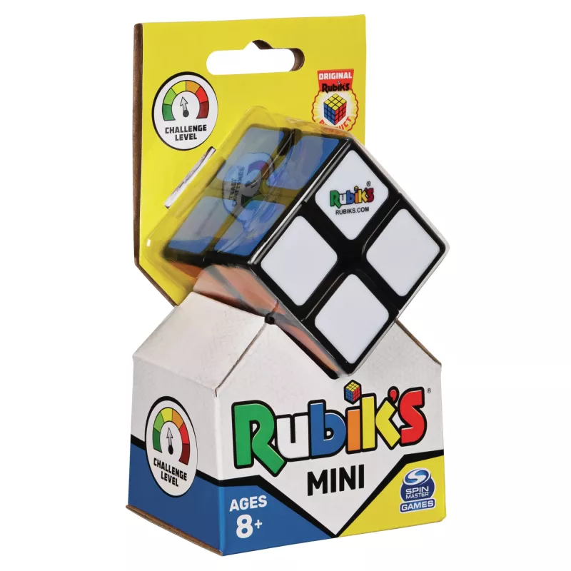 Rubik’s Mini 2x2, 2x2 klassisches Farbabstimmungs-Puzzle, Taschenformat, kniffliges Spielzeug, Verpackung kann variieren