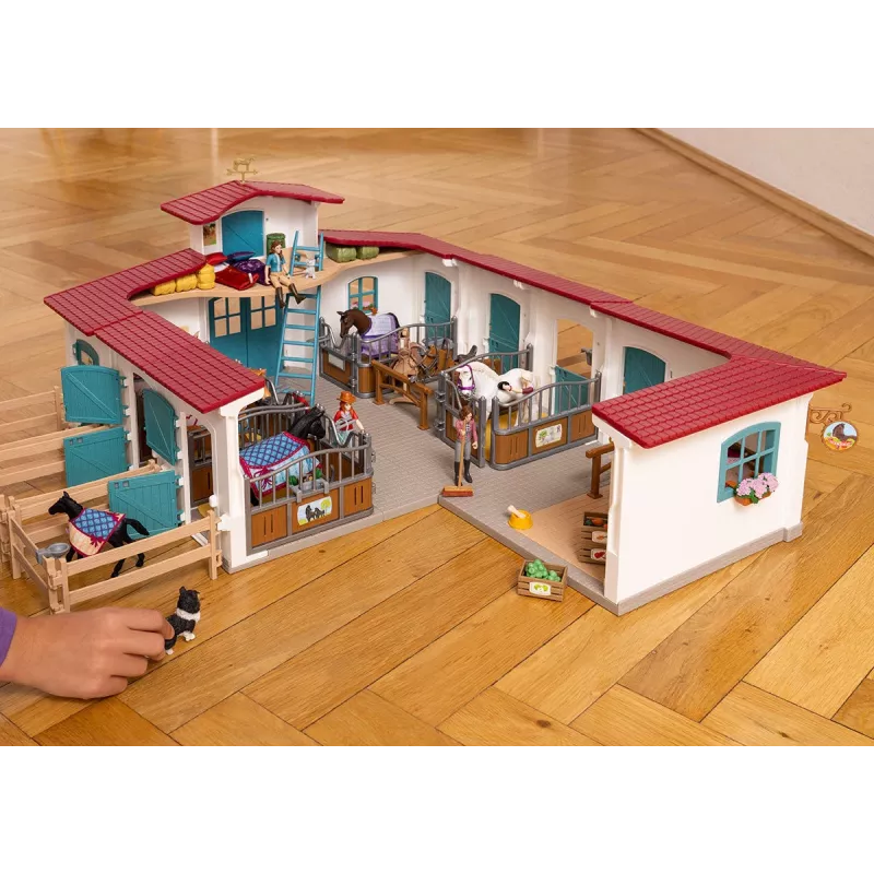 schleich HORSE CLUB Pferdebox mit Stute und Fohlen, Pferdestall, Pferde, 5 Jahr(e), Mehrfarbig, Kunststoff