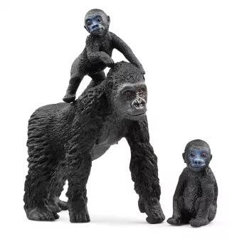 schleich WILD LIFE Gorillafamilie, 3 Jahr(e), Dschungel, Wildtiere / Abenteuerspielzeug, Schwarz, Grau