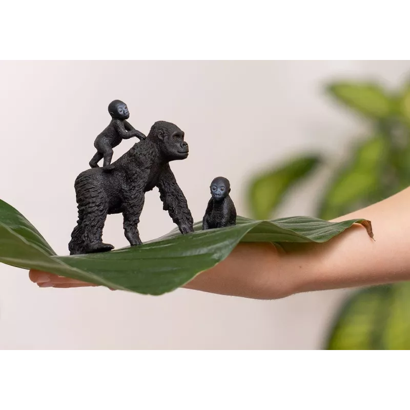 schleich WILD LIFE Gorillafamilie, 3 Jahr(e), Dschungel, Wildtiere / Abenteuerspielzeug, Schwarz, Grau