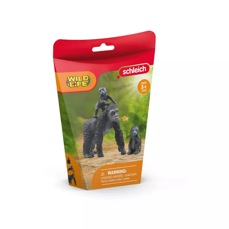 schleich WILD LIFE Gorillafamilie, 3 Jahr(e), Dschungel, Wildtiere / Abenteuerspielzeug, Schwarz, Grau