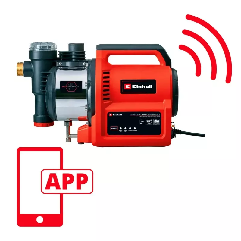 Wasserpumpe EINHELL GE‑AW 1144 SMART — 1100 W, App-Steuerung, Gartenbewässerung und Wassertransfer