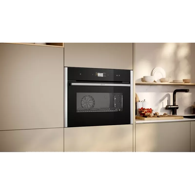 Neff C24FS31N0 Dampfgarer Medium Schwarz, Edelstahl Touch