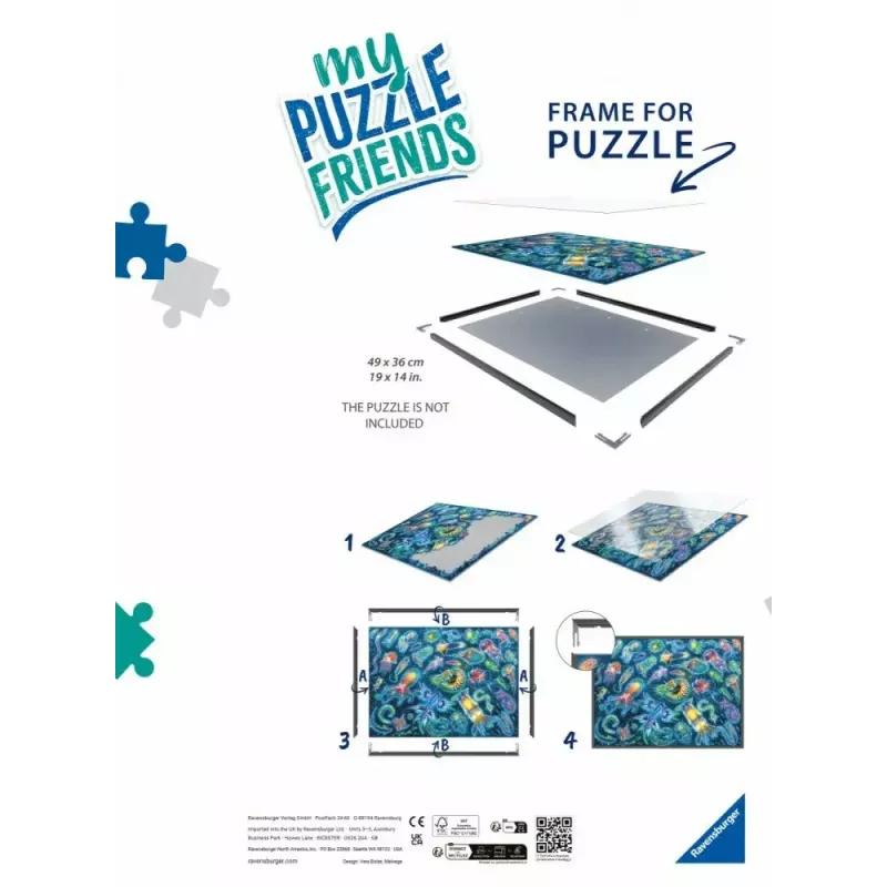 Puzzle-Rahmen Ravensburger 17901 – schwarz, für Puzzles, empfohlenes Alter 12+