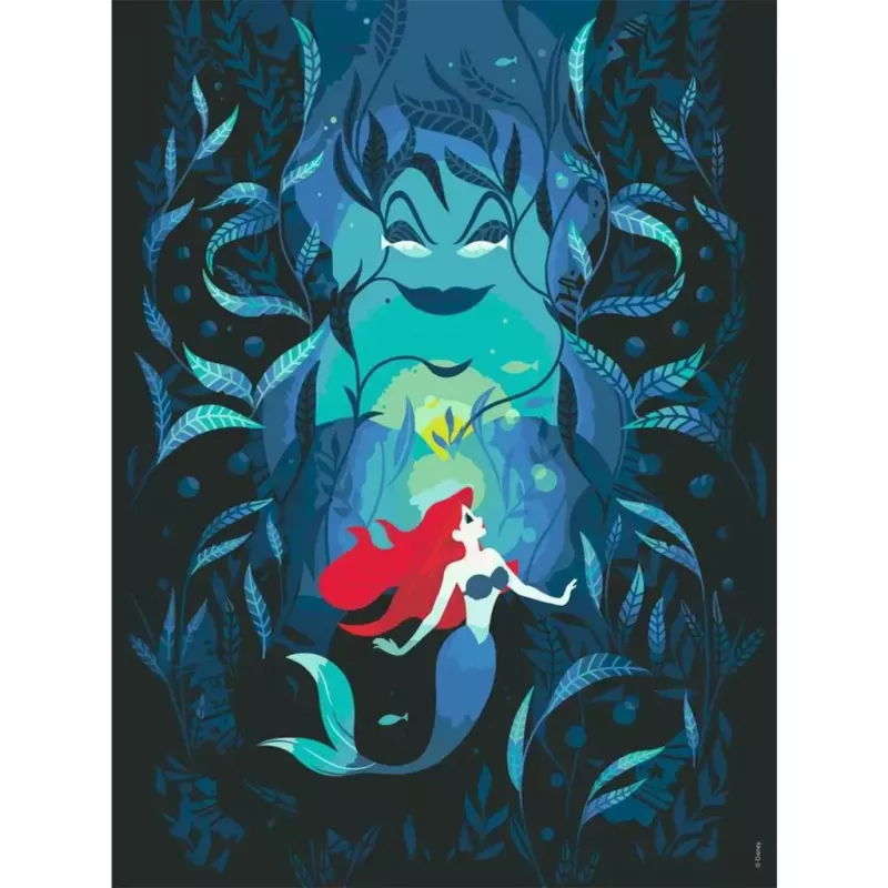 Ravensburger Mal-Set CreArt Disney Arielle und Ursula 23732 — Malset für Kinder mit vorgedrucktem Motiv