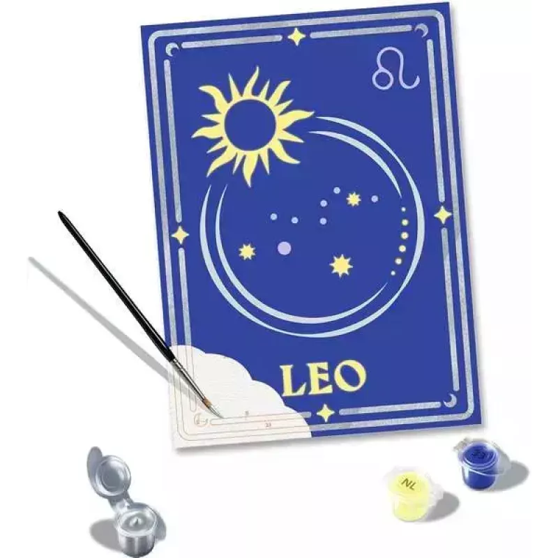 Malen-nach-Zahlen-Set Ravensburger CreArt Sternzeichen Löwe – Malset, Modell 23743