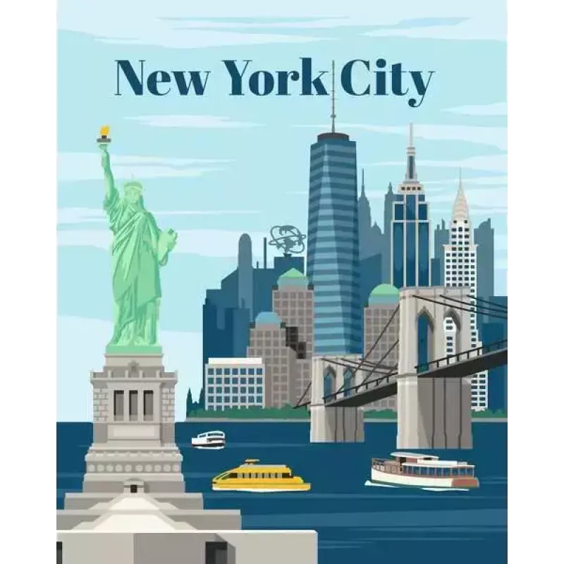 Malset Ravensburger CreArt — Colorful New York City (Mal-nach-Zahlen-Set)