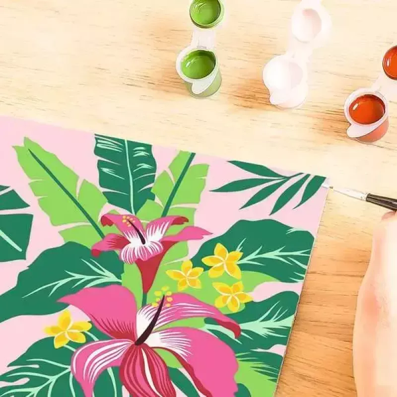 Ravensburger CreArt Tropical Plants Malset, Modell 23728 — Malen-nach-Zahlen-Set