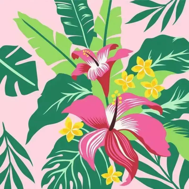 Ravensburger CreArt Tropical Plants Malset, Modell 23728 — Malen-nach-Zahlen-Set