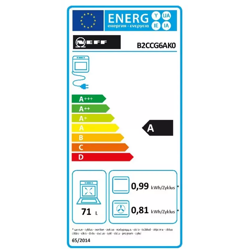 NEFF BX46PB Kochgeräte-Set – Zonen-Induktionskochfeld (4 Zonen) und Elektrobackofen, 71 L, Glaskeramik, schwarz