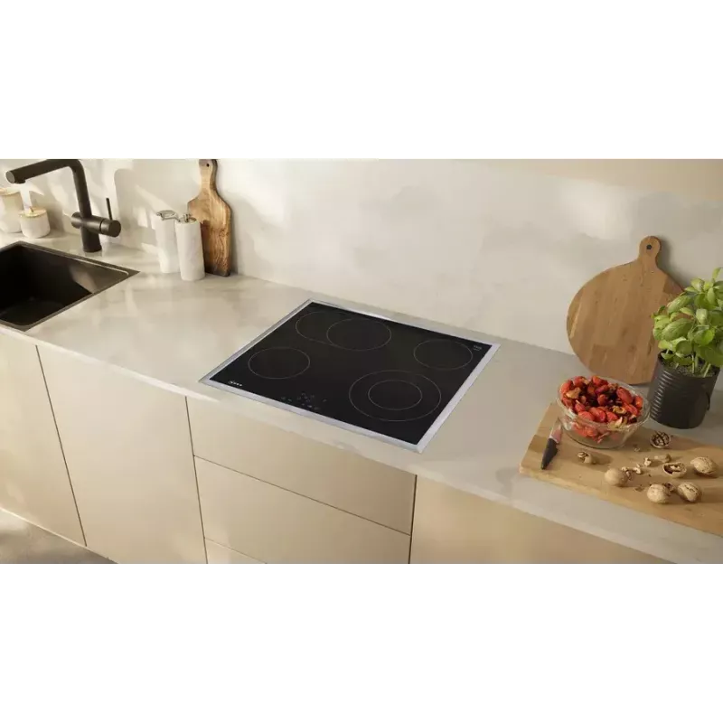 NEFF BX46PB Kochgeräte-Set – Zonen-Induktionskochfeld (4 Zonen) und Elektrobackofen, 71 L, Glaskeramik, schwarz