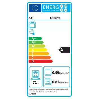 NEFF BX48PB Kochgeräte-Set – Zone-Induktionskochfeld (4 Zonen) und Elektrobackofen (71 L), Glaskeramik-Kochfläche, schwarz