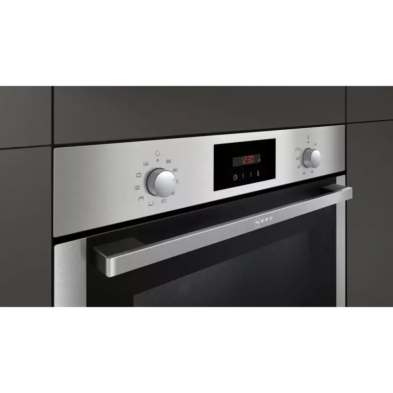 NEFF BX48P Kochgeräte-Set – Zonen-Induktionskochfeld (4 Zonen), Elektrobackofen 71 L, Schwarz