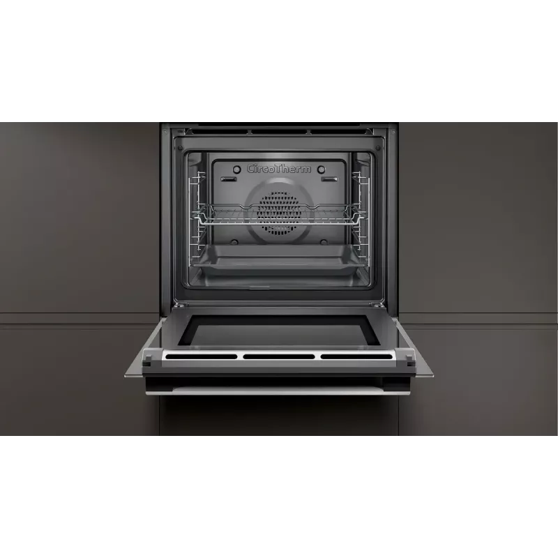 NEFF BX48P Kochgeräte-Set – Zonen-Induktionskochfeld (4 Zonen), Elektrobackofen 71 L, Schwarz