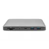 DIGITUS Dockingstation USB-C – 2x USB Typ-C / 2x USB 3.0 10 Gbit/s / USB 3.0 5 Gbit/s / 2x DP / GbE / Micro-SD / SD / 3,5 mm – 60 W USB Power Delivery