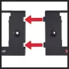 Batterie-Wandhalterung Einhell PXC Schwarz Kompatibilität mit Power X-Change-Akkus