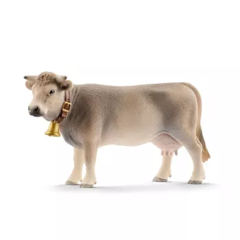 schleich FARM WORLD Braunvieh-Kuh, 3 Jahre, Bauernhof, Bauernhoftiere / Bauernhofspielzeug, Mehrfarbig, Kunststoff, 1 Stück