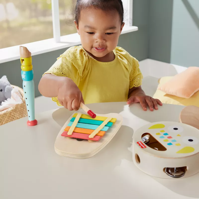 Mattel Musik-Geschenkset mit Holzinstrumenten für Kleinkinder