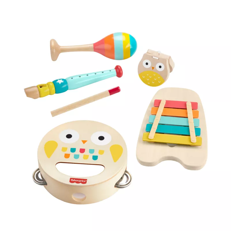 Mattel Musik-Geschenkset mit Holzinstrumenten für Kleinkinder