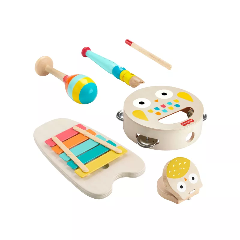 Mattel Musik-Geschenkset mit Holzinstrumenten für Kleinkinder