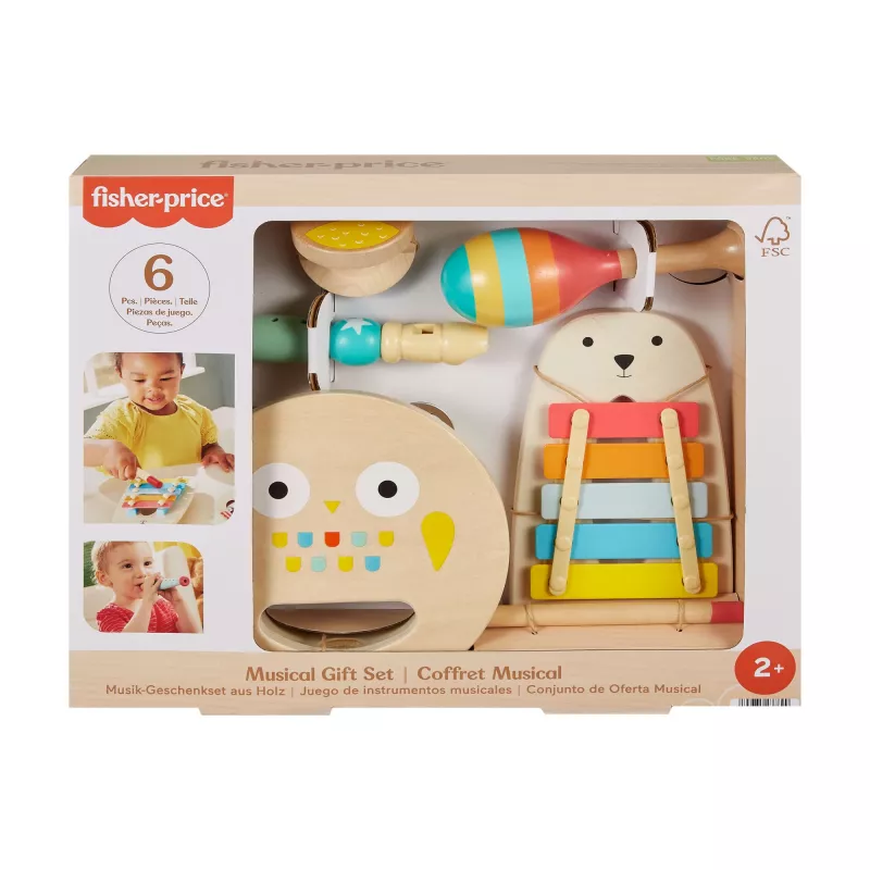 Mattel Musik-Geschenkset mit Holzinstrumenten für Kleinkinder