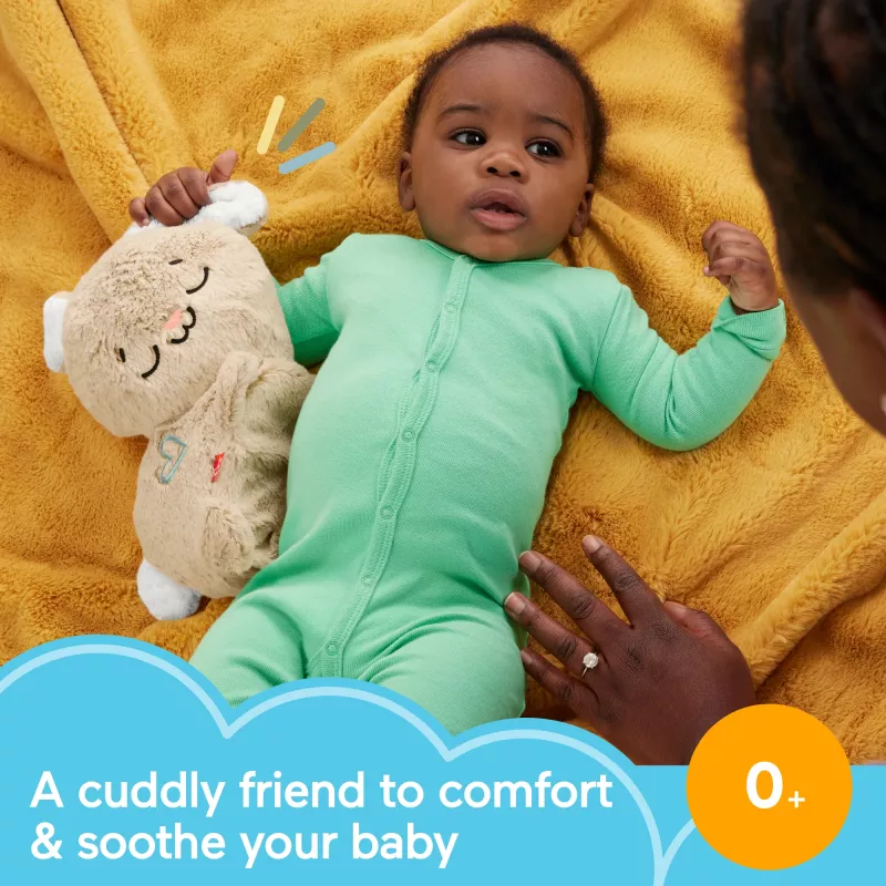 Fisher-Price Soothe & Settle Bunny Plüsch-Babyspielzeug & anpassbares Klanggerät mit Bewegung
