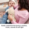 Fisher-Price Soothe & Settle Bunny Plüsch-Babyspielzeug & anpassbares Klanggerät mit Bewegung