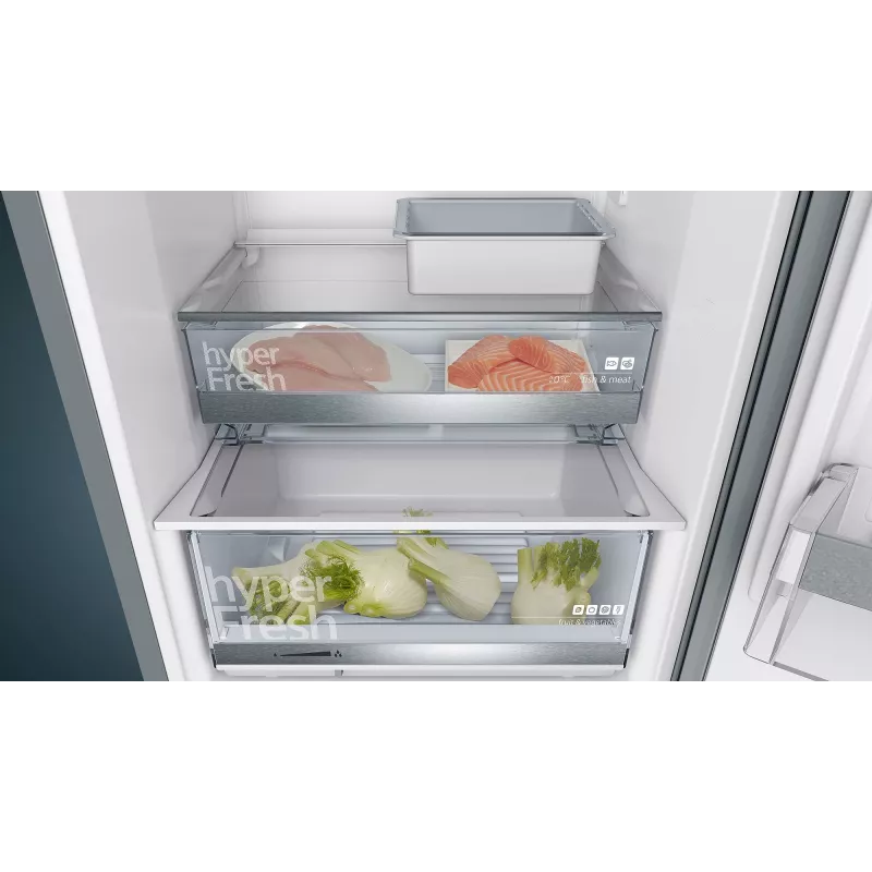 Siemens iQ500 KG39E8XBA Kühl-Gefrierkombination Freistehend 343 L Schwarz, Edelstahl