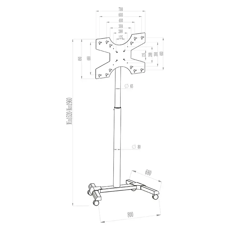Signage Display-Halterung Hagor 1983 139,7 cm (55 Zoll) Schwarz