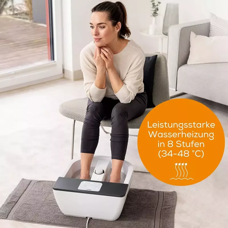 Fußsprudelbad Beurer FB 60 – elektrisches Fußbad, weiß/grau